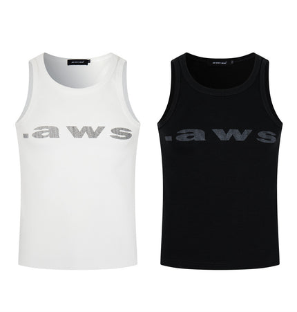 Letter Graphic U-Neck Tank