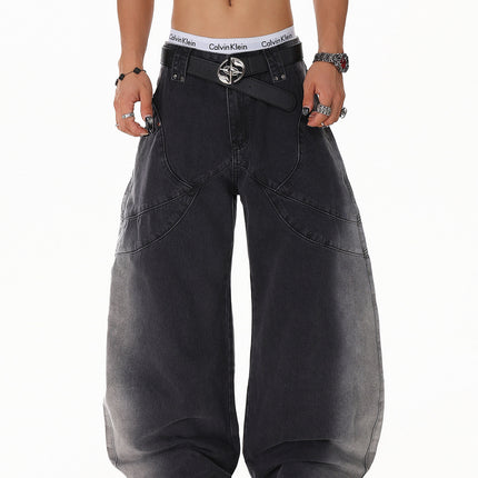 Gradient Deconstruction Scimitar Jeans