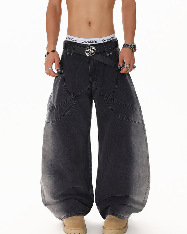 Gradient Deconstruction Scimitar Jeans