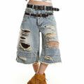 Double Waist Cropped Jeans