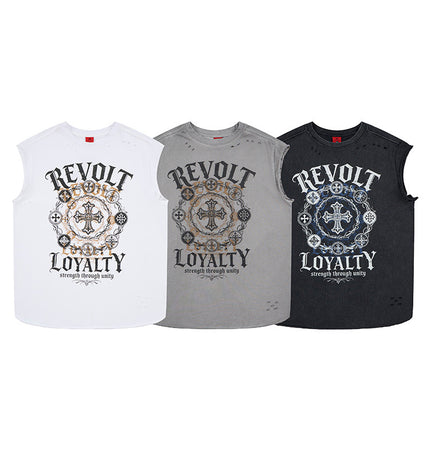 Cross-Cut Distressed Tank