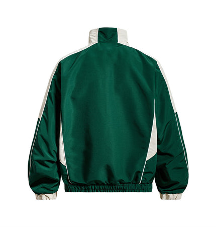 Embroidered Colour-Block Track Jacket