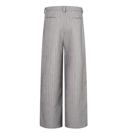 Pinstripe Double-Breasted Suit Set