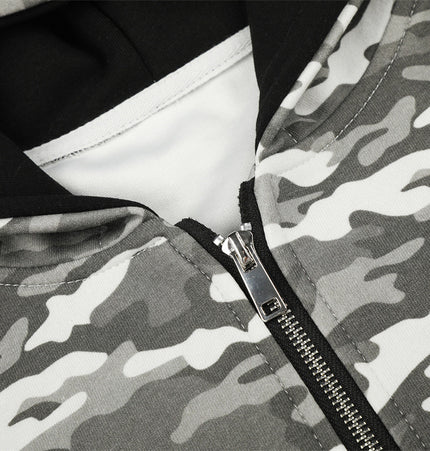 Camo Patchwork Hoodie Set