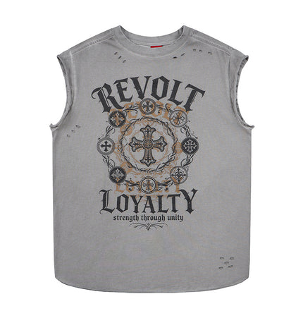 Cross-Cut Distressed Tank