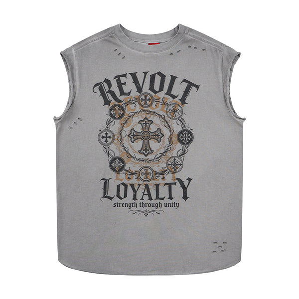 Cross-Cut Distressed Tank