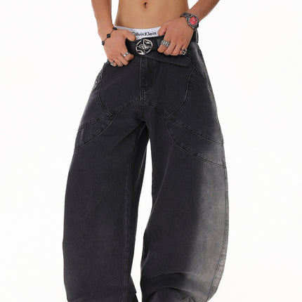 Gradient Deconstruction Scimitar Jeans