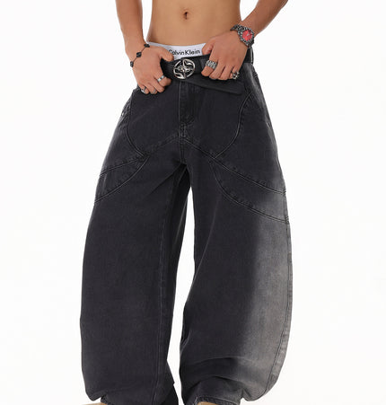 Gradient Deconstruction Scimitar Jeans
