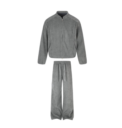 Double-Zip Track Jacket Set