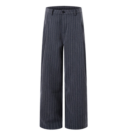 Pinstripe Single-Button Suit Set