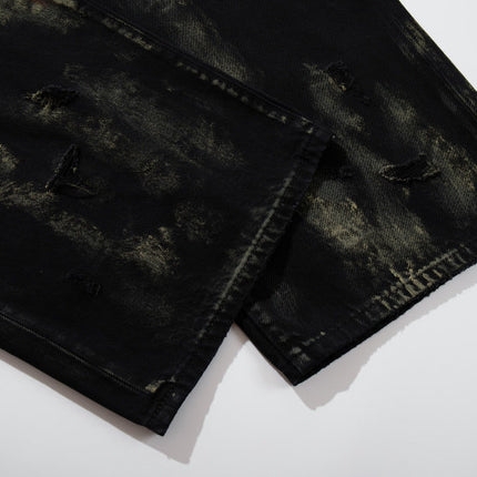 Patchwork Graffiti Washed Jeans