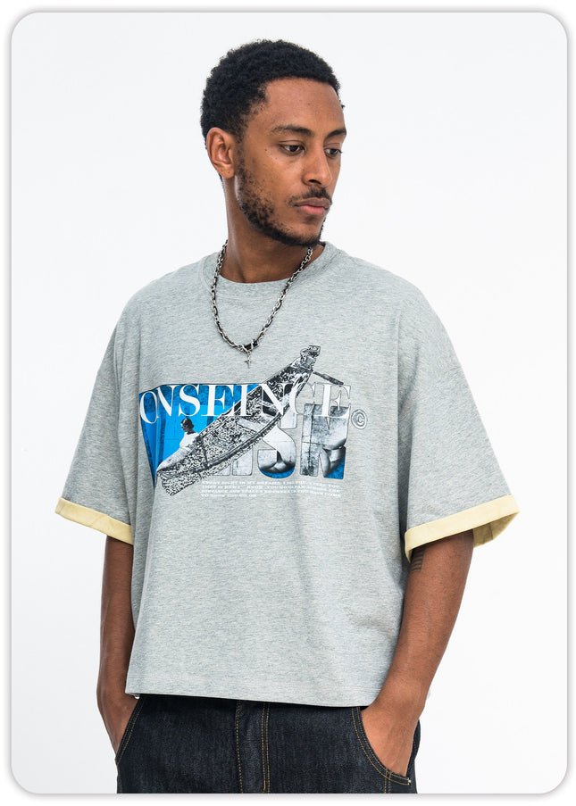 ONSEVENINE Cooling Breathable Direct-Spray Printed Short Sleeve, Loose Casual Short Neckline, Summer Unisex T-Shirt