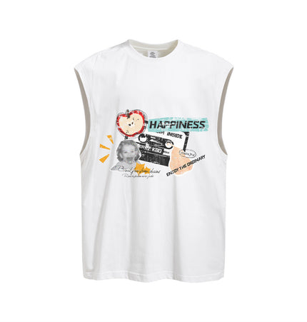 Creative Portrait Wide-Shoulder Tank
