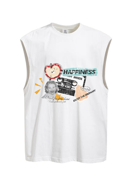 Creative Portrait Wide-Shoulder Tank