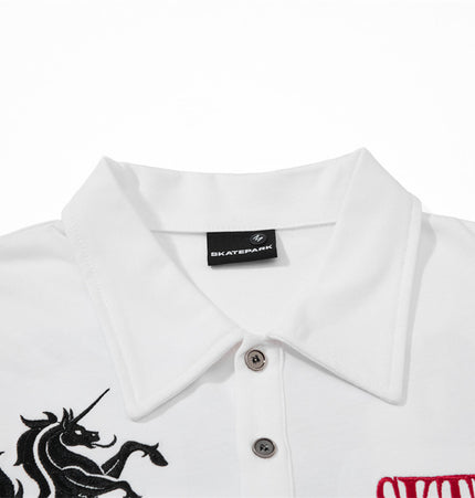 No. 23 number print short-sleeve polo shirt for men, summer European and American trendy INS sport-casual loose lapel T-shirt