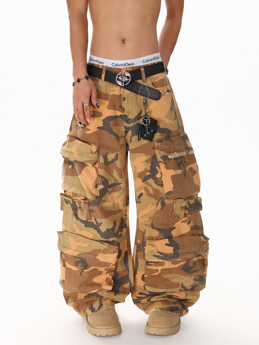 Camouflage Multi-Pocket Denim