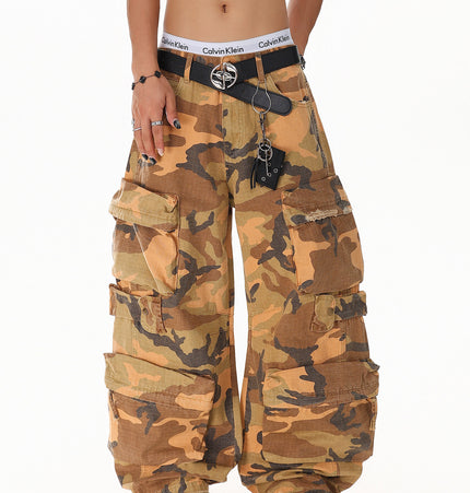 Camouflage Multi-Pocket Denim