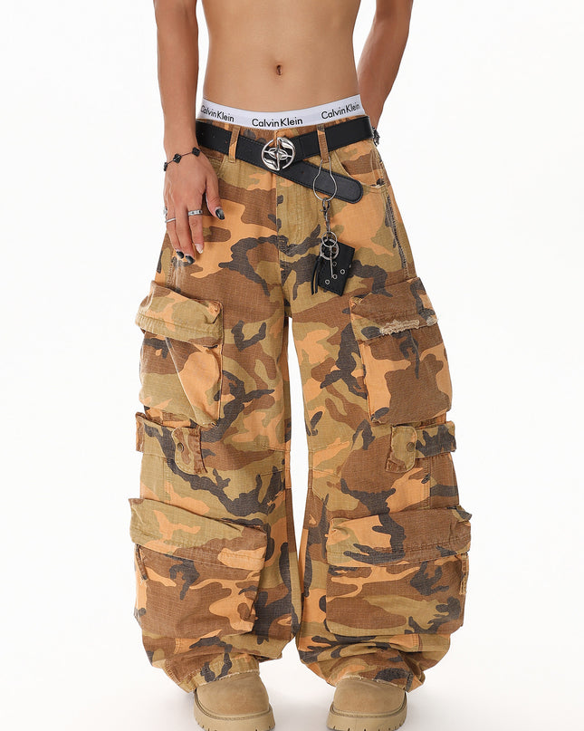 Camouflage Multi-Pocket Denim