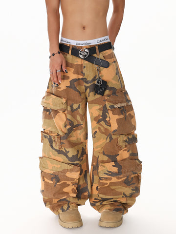 Camouflage Multi-Pocket Denim