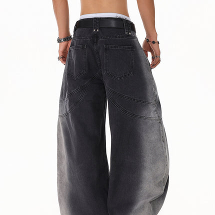Gradient Deconstruction Scimitar Jeans
