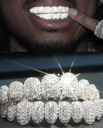 14K Gold-Plated 10-Tooth Grillz Set