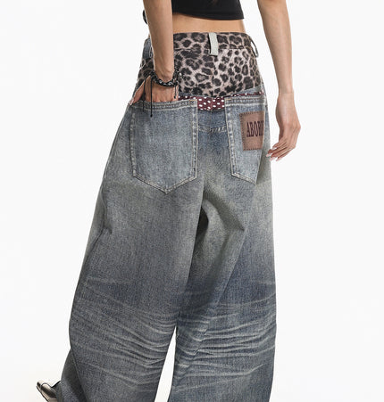 Leopard  Two-Piece Jeans