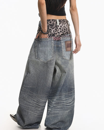 Leopard  Two-Piece Jeans