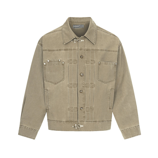 Punk Cropped Denim Work Jacket