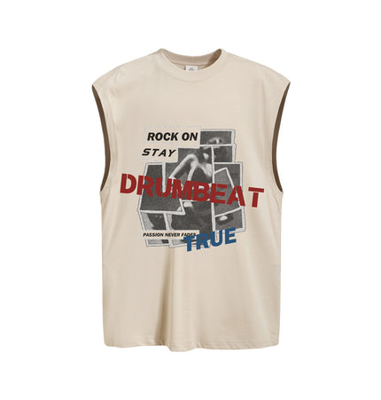 Abstract Portrait Wide-Shoulder Tank