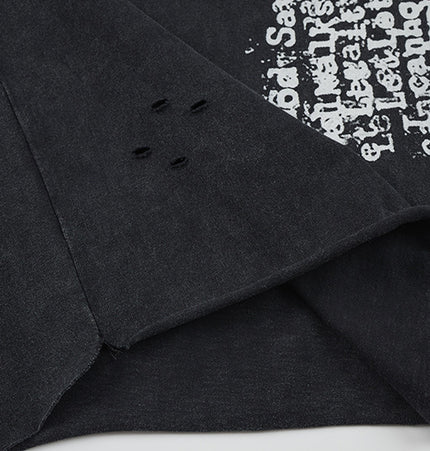 Washed Cross Distressed Tank