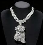 Silver pendant + 40cm Cuban chain / DZ-016