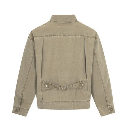 Punk Cropped Denim Work Jacket