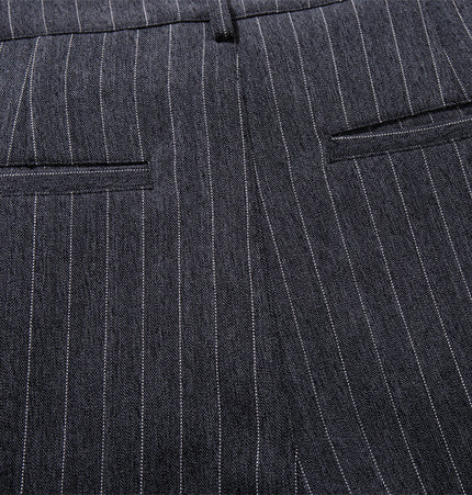 Pinstripe Single-Button Suit Set