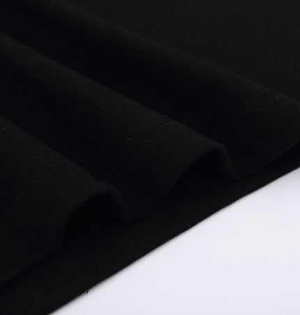 Monogram patch short-sleeved T-shirt men's ins, high street fashion brand, color-blocked lapel half-sleeve shirt, loose half-collar polo shirt