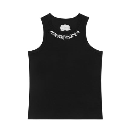 Gothic Embroidered Ribbed Tank