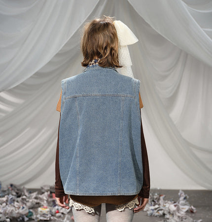 Reversible Denim-Camo Utility Vest