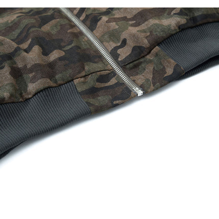 Camouflage Hooded Cargo Jacket