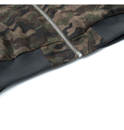Camouflage Hooded Cargo Jacket
