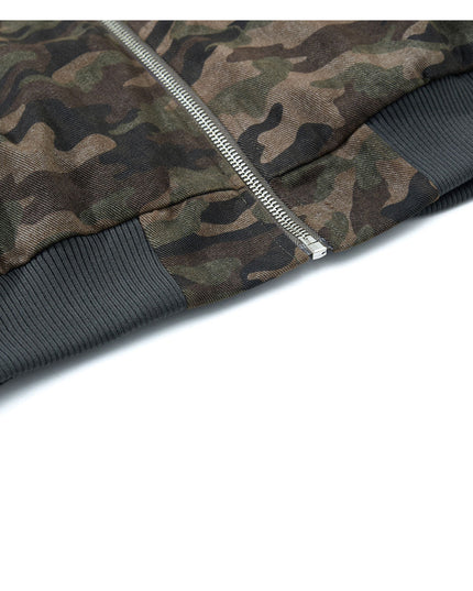 Camouflage Hooded Cargo Jacket
