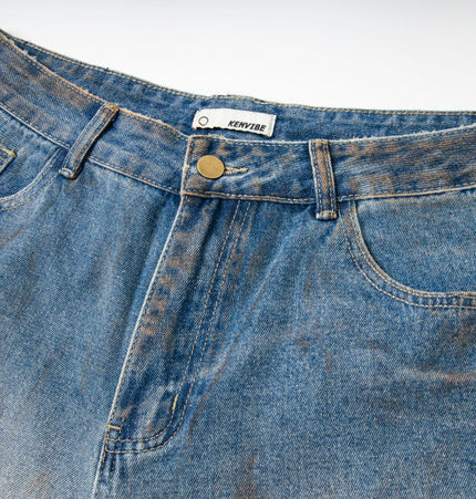 Dirty Dyed Frayed Capris