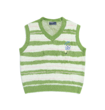 Colour-Block Stripe Sweater Vest