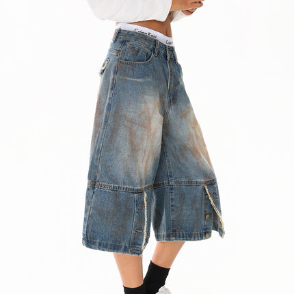 Dirty Dyed Frayed Capris