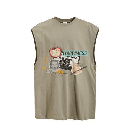 Creative Portrait Wide-Shoulder Tank