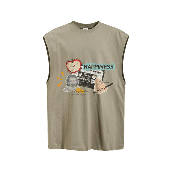 Creative Portrait Wide-Shoulder Tank