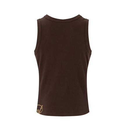 Floral Letter Slim-Fit Tank