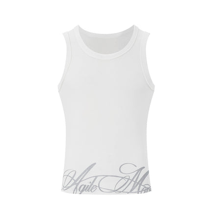 Floral Letter Slim-Fit Tank