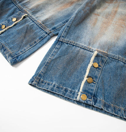 Dirty Dyed Frayed Capris
