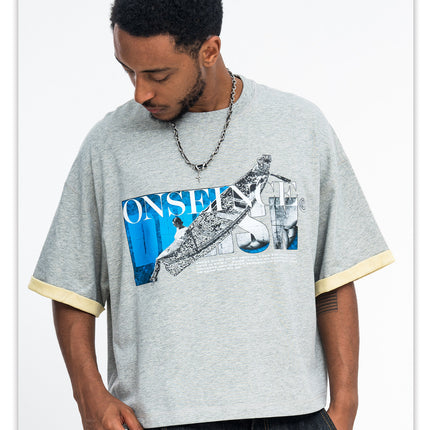 ONSEVENINE Cooling Breathable Direct-Spray Printed Short Sleeve, Loose Casual Short Neckline, Summer Unisex T-Shirt