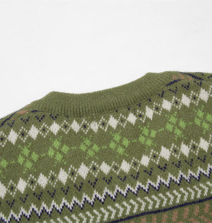 Diamond Jacquard Knit Vest