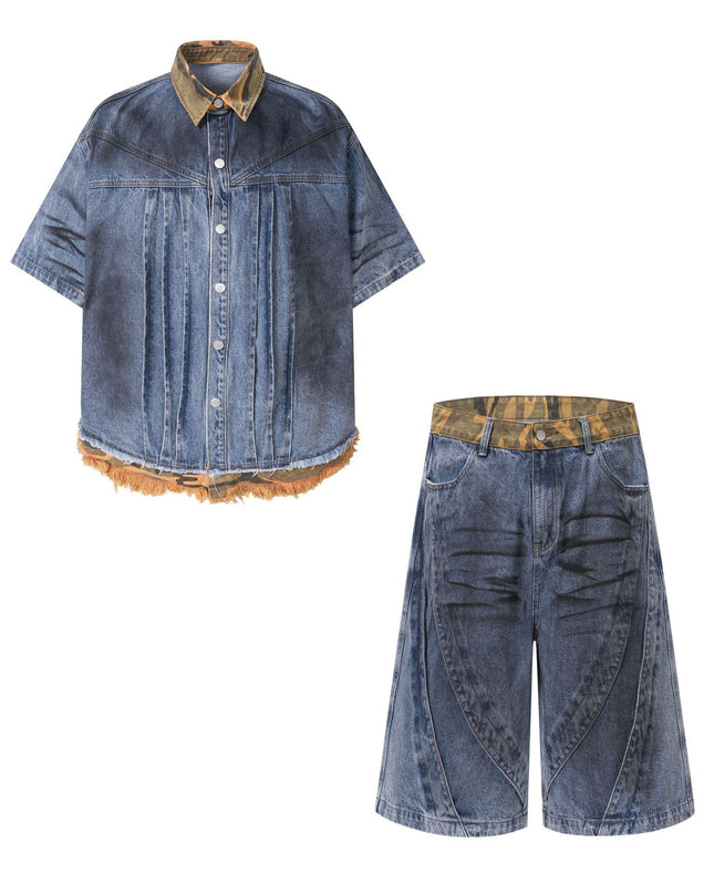 Earth Wash Raw Edge Denim Shirt